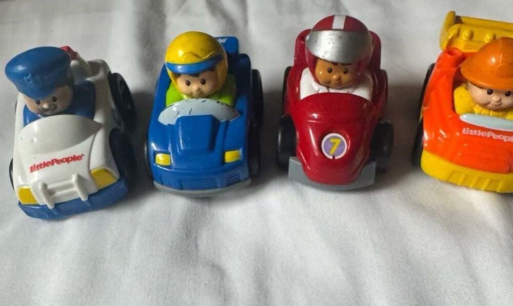 Fisher-Price Little People Wheelies Lot of 4 Toy Cars
